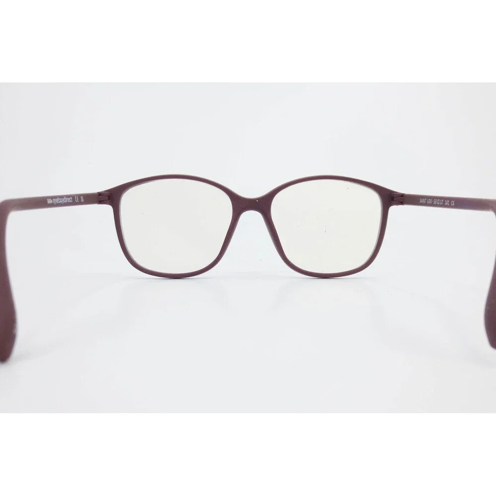 EyeBuyDirect Saint Lou Burgundy Eyeglasses Frames 53 17 141 C4 Matte Round Oval